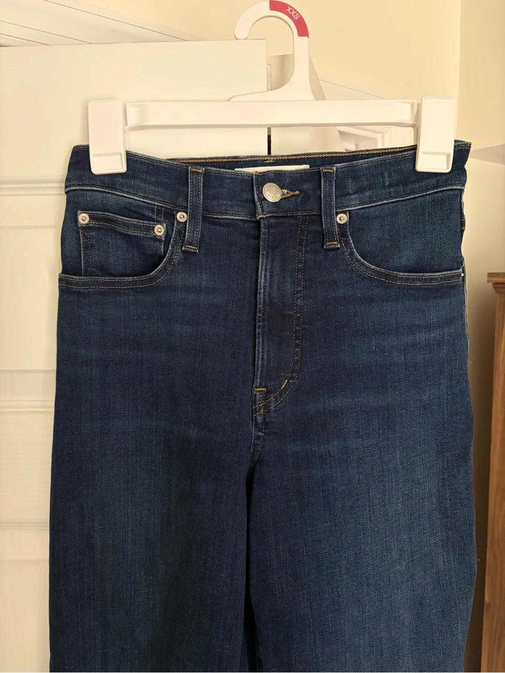 Madewell Dark Blue High-Rise Wide-Leg Jeans